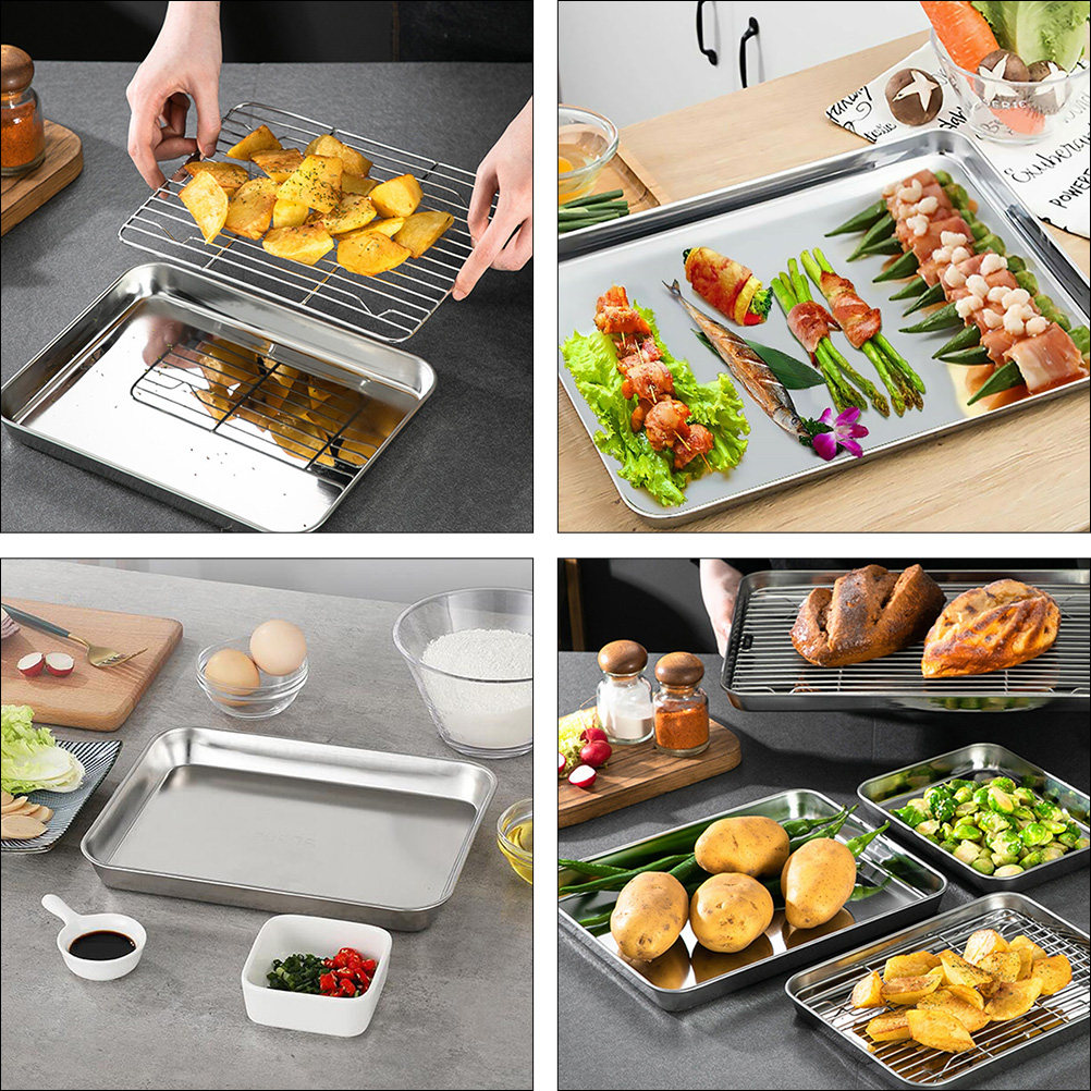 2 комплекта поддонов для хране – обзор и цена Kitchen Baking Tray Rack